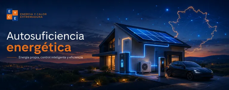 Autosuficiencia energética en Extremadura con placas solares, baterías y aerotermia