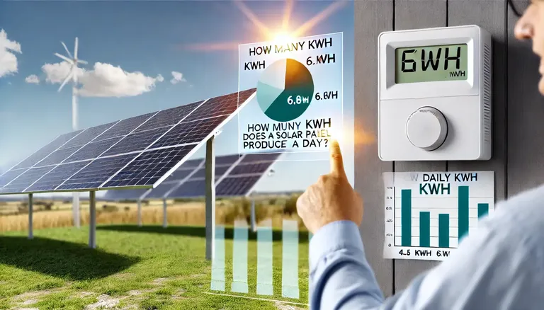¿Cuántos kwh produce un panel solar en un día?