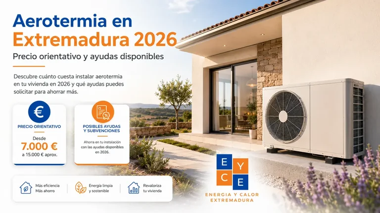 Precio de instalar aerotermia en una vivienda de Extremadura