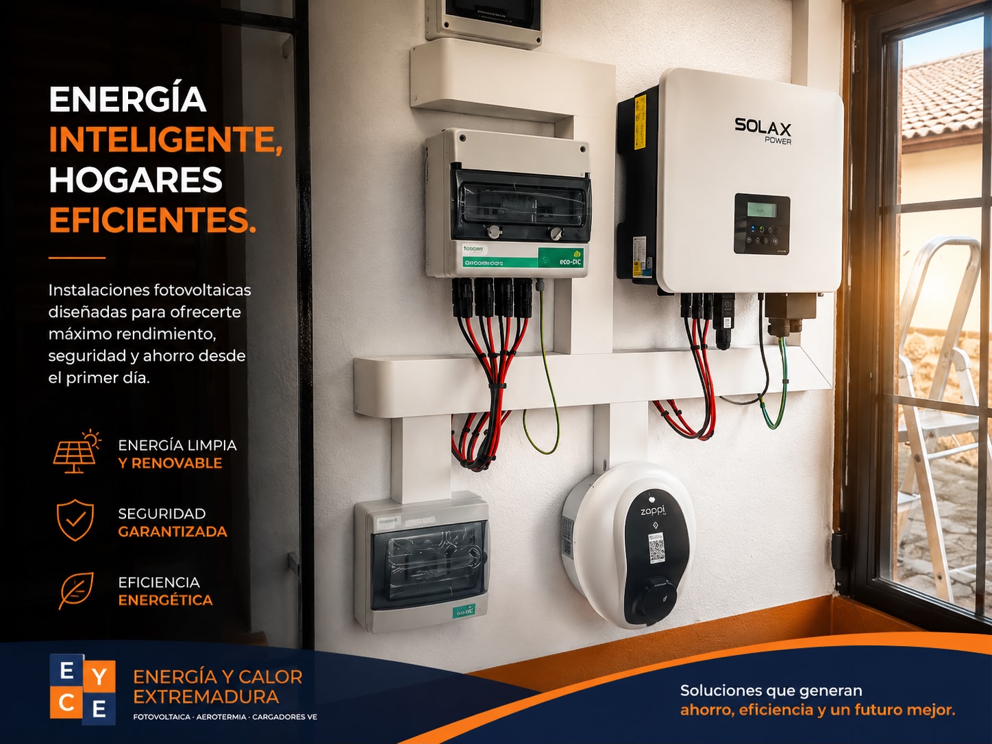 Placas solares fotovoltaicas sobre tejado de teja — energía limpia con resultados visibles en Extremadura