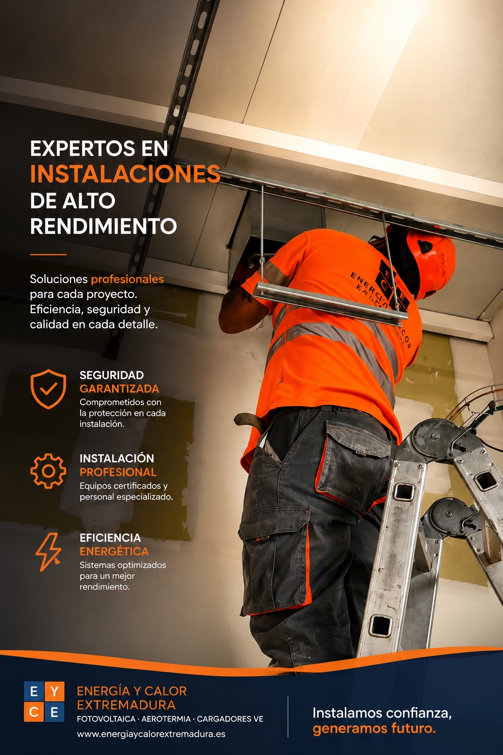 Técnico experto de Energía y Calor Extremadura en instalación de alto rendimiento — seguridad y eficiencia garantizadas