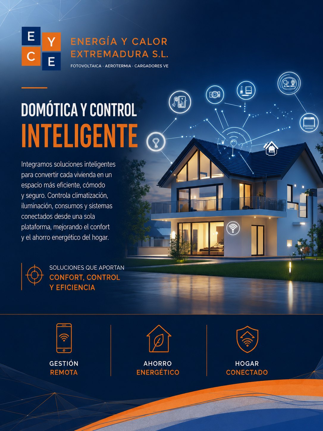 Domótica y control inteligente para el hogar — Energía y Calor Extremadura
