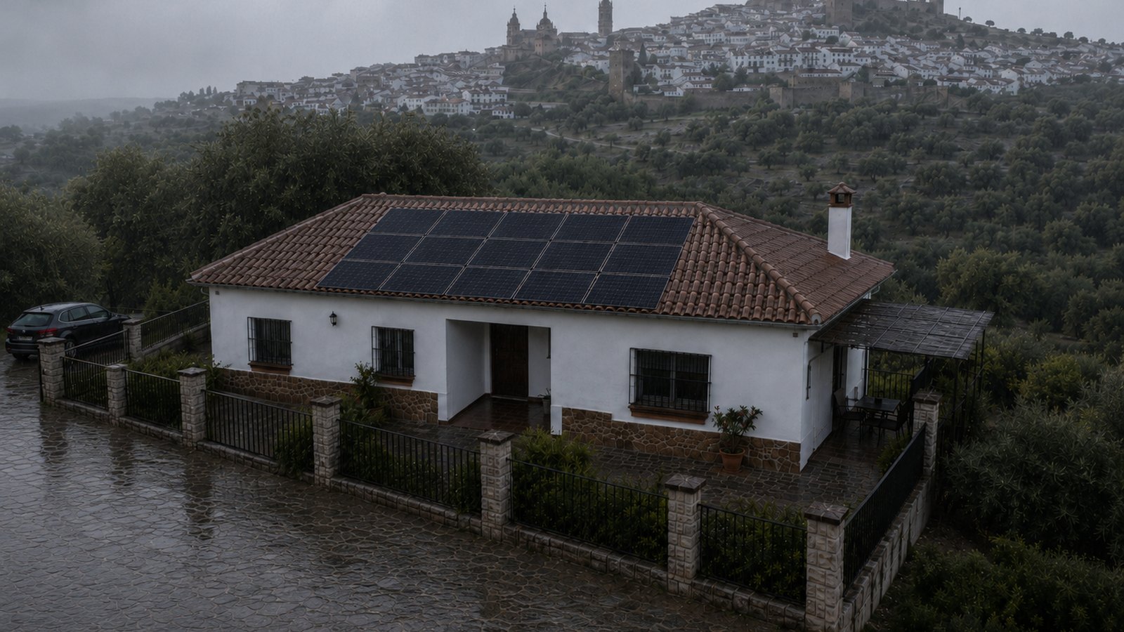 Instalación de sistema fotovoltaico en vivienda de Jerez de Los Caballeros.