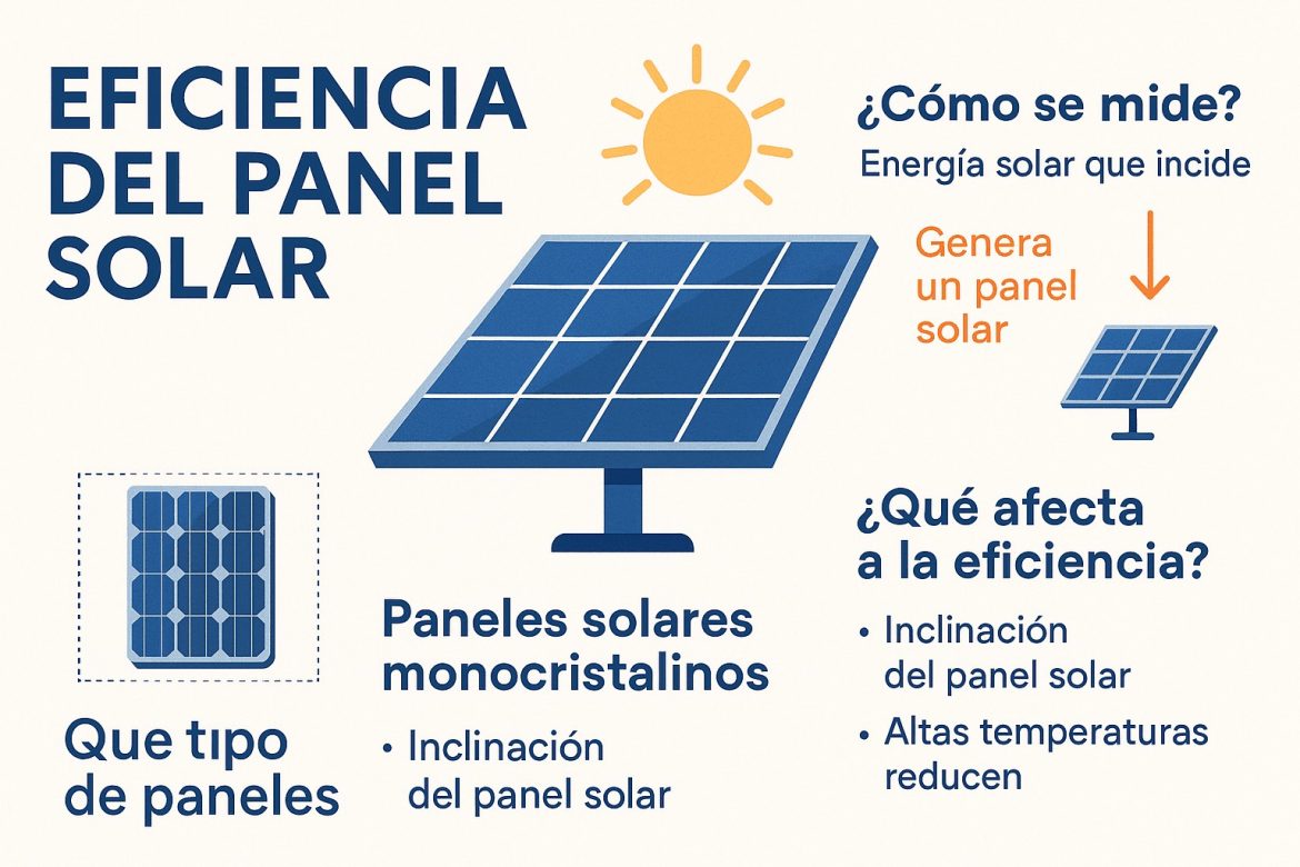 Eficiencia del panel solar: qué es, cómo se mide y cómo mejorarla