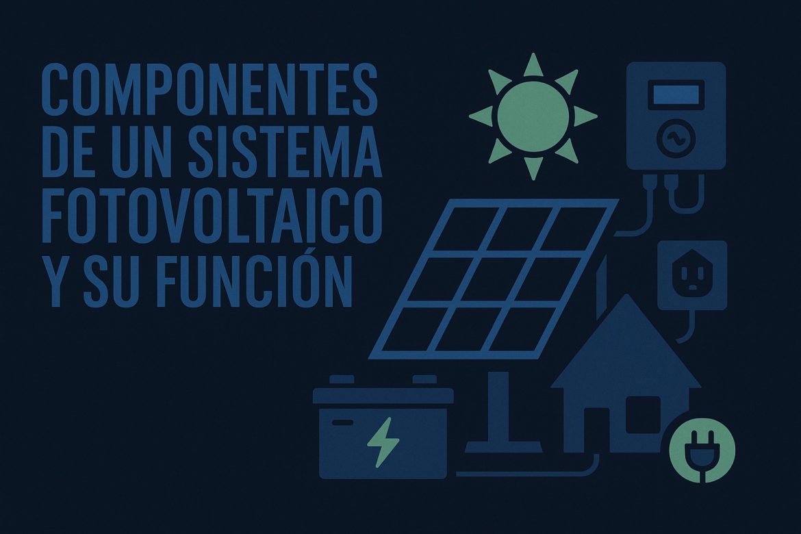 Componentes de un sistema fotovoltaico y su función explicados