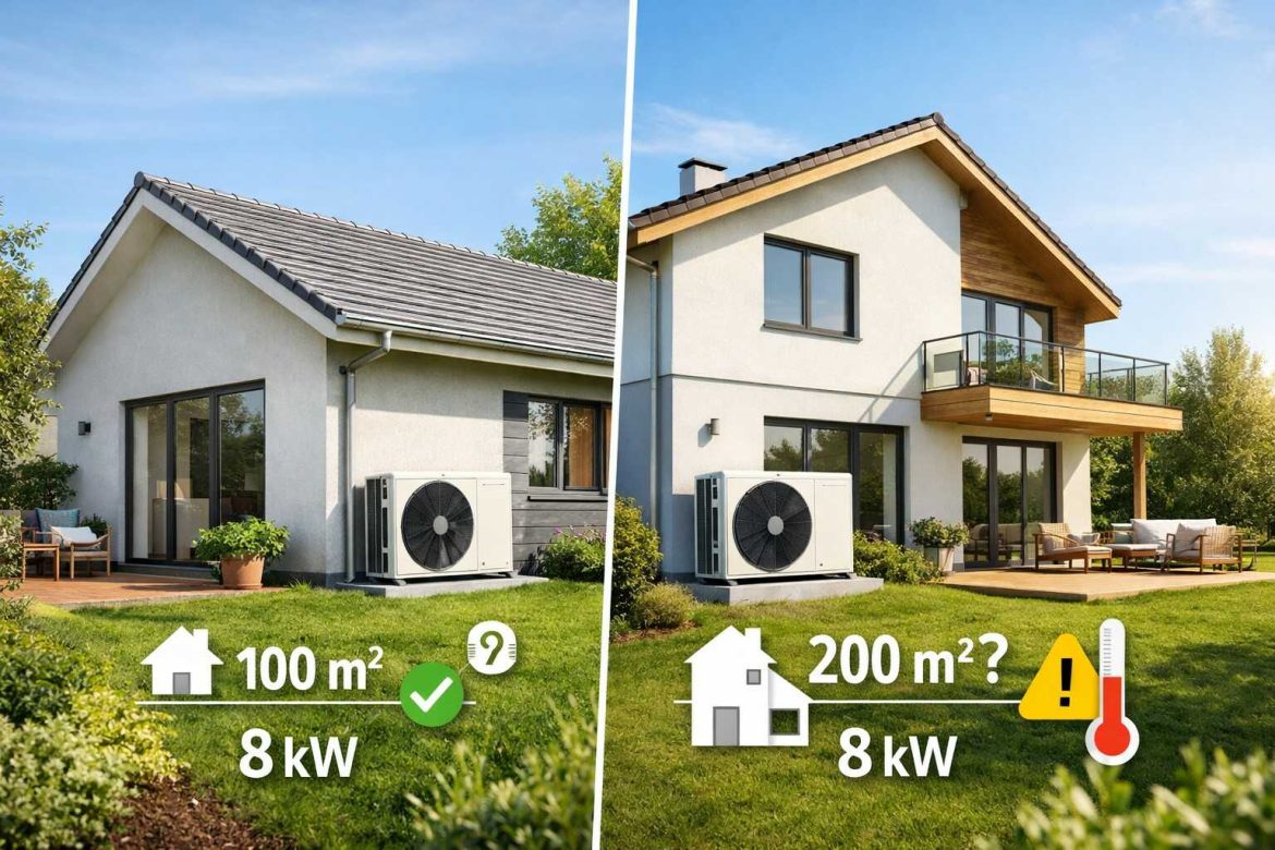 Aerotermia de 8 kW: para qué vivienda sirve y cuántos m² puede calentar