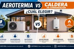 Aerotermia vs caldera de condensación: cuál es mejor y cuál te conviene realmente