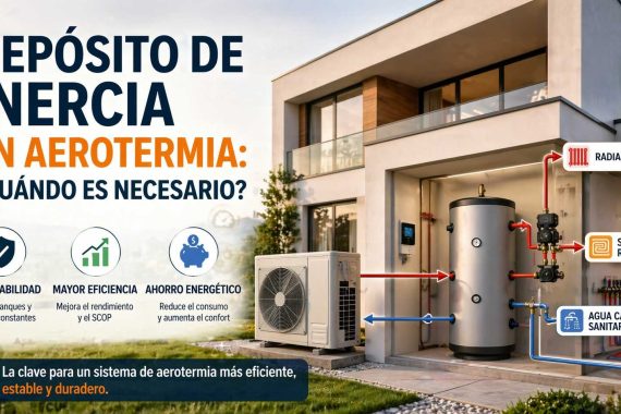 Depósito de inercia en aerotermia: qué es, cuándo es necesario y cómo influye en el consumo