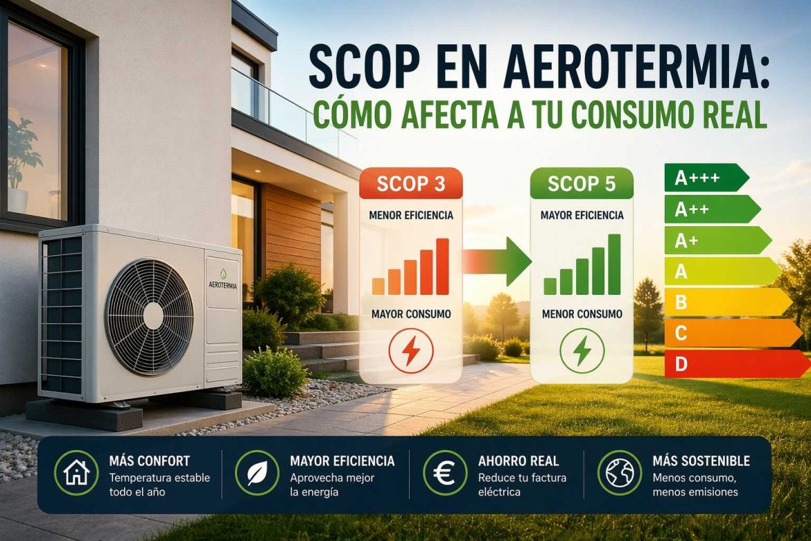 Qué es el SCOP en aerotermia y cómo influye en el consumo real